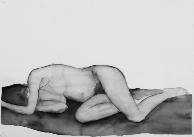 ženský akt 8, akvarel na papieri, 40x30 2008, mária matrková