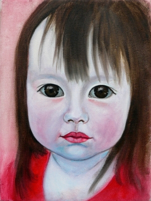 58. portrét 20x30, olej na plátne 2009