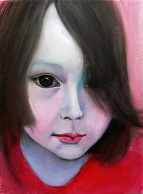 61. portrét 20x30, olej na plátne 2009