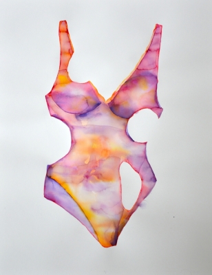 5 - underwear 2 watercolor on paper  64x50 2017