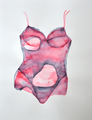 5 - underwear 3 watercolor on paper  64x50 2017
